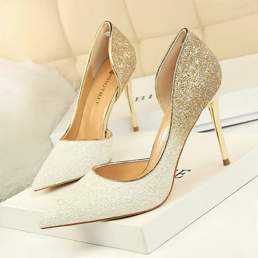 Chaussures femme glamour SecretBombe à paillettes scintillantes