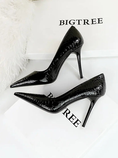 Chaussures femme talon stiletto effet serpent SecretBombe