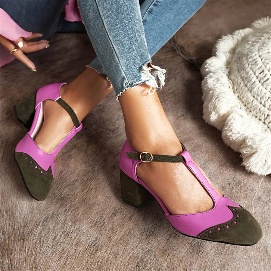Chaussures femme rétro à talon avec bride style vintage SecretBombe