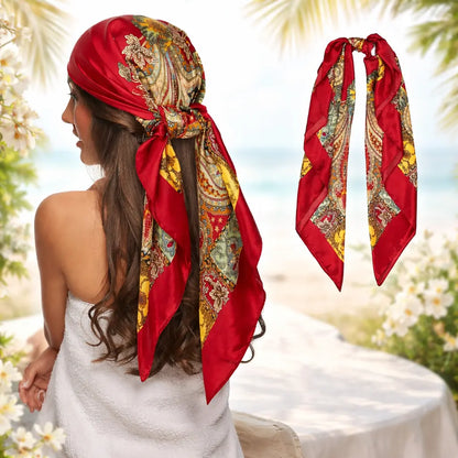 Foulard SecretBombe accessoire cheveux rouge élégant et tendance femme