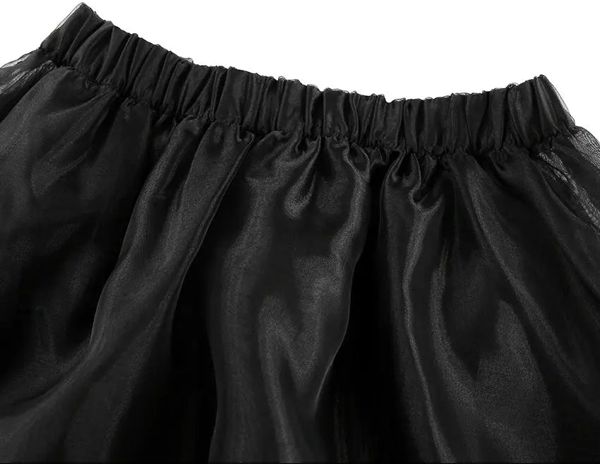 Silhouette élégante jupe longue en tulle style commuter – SecretBombe