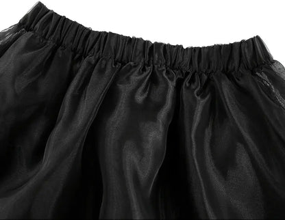 Silhouette élégante jupe longue en tulle style commuter – SecretBombe