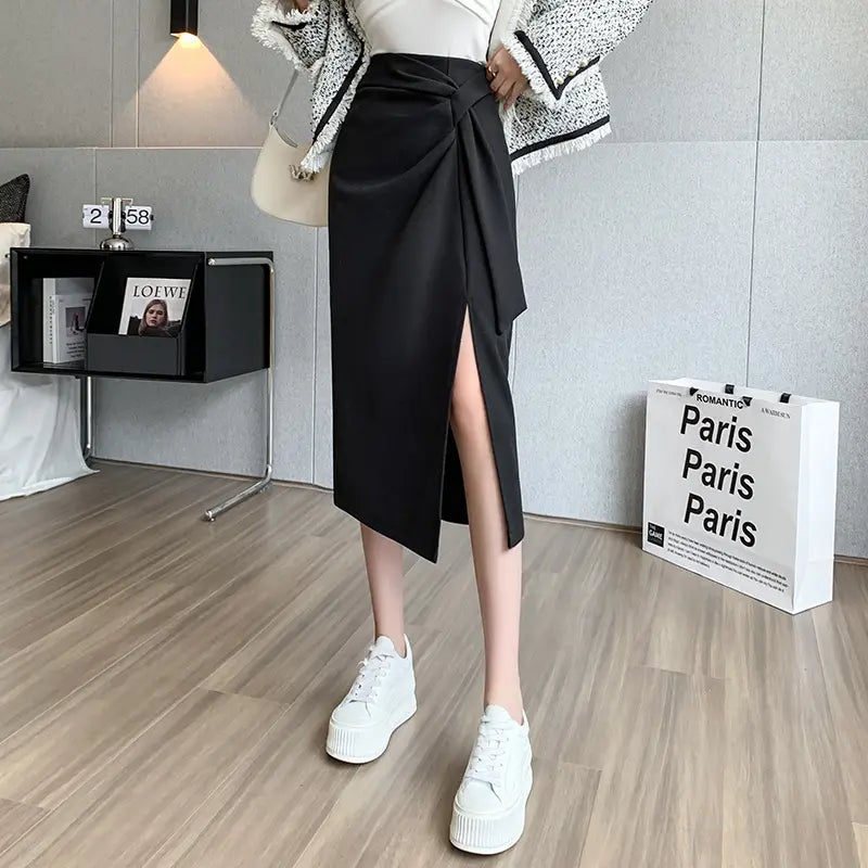 Look chic jupe midi drapée sexy femme – SecretBombe