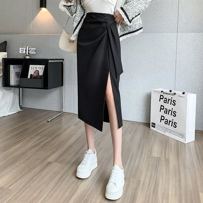 Look chic jupe midi drapée sexy femme – SecretBombe