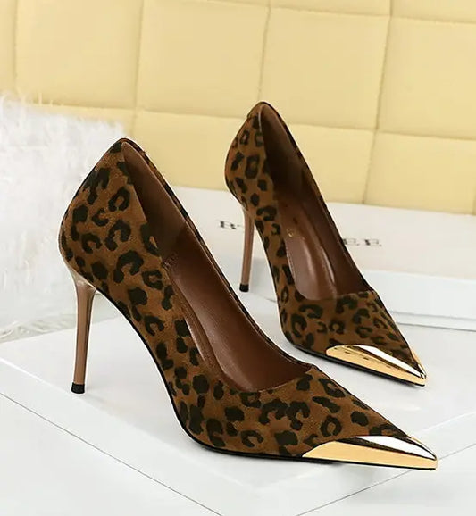 Escarpins léopard SecretBombe vus de face