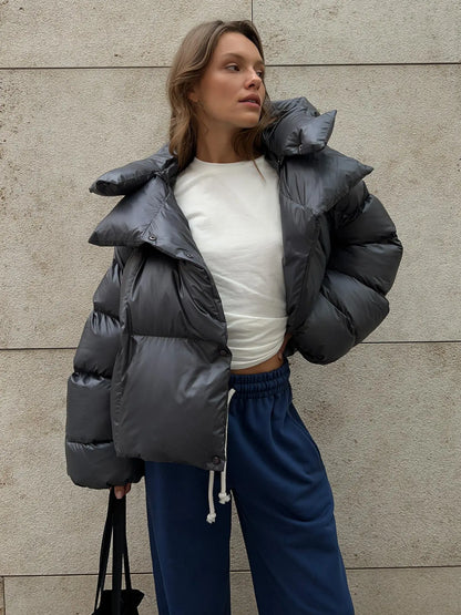 : Look street fashion femme avec doudoune oversize tendance – SecretBombe