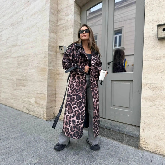 Manteau léopard femme SecretBombe coupe loose moderne