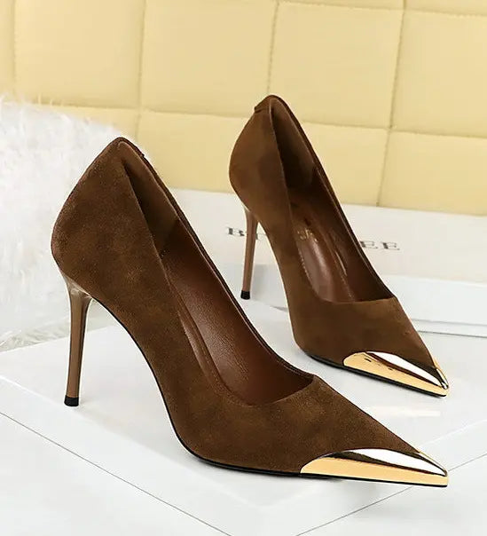 Talons stiletto SecretBombe marron