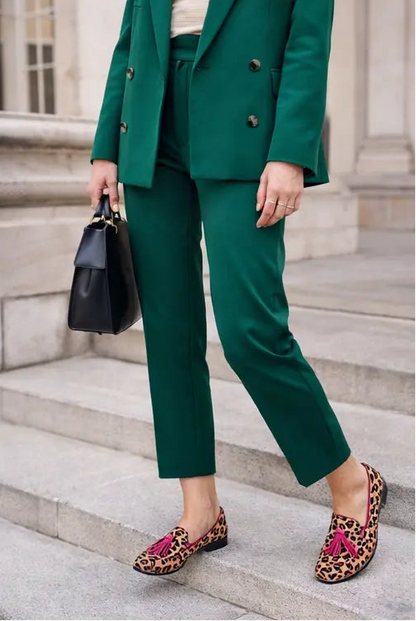 Mocassins léopard femme SecretBombe détail pompons élégants