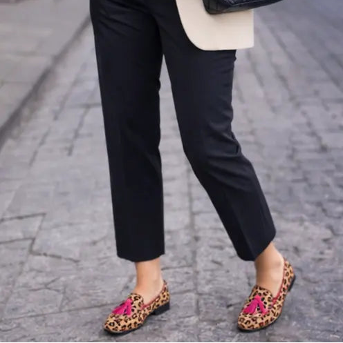 Mocassins femme léopard SecretBombe en suédine douce style élégant