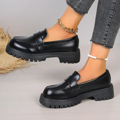 Mocassins noirs plateforme femme SecretBombe style élégant quotidien