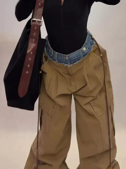 Pantalon cargo patchwork femme SecretBombe style urbain casual