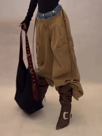 Look street chic avec pantalon cargo patchwork SecretBombe