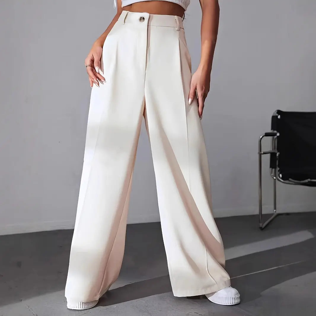 Pantalon droit taille haute bordeaux femme SecretBombe chic et féminin