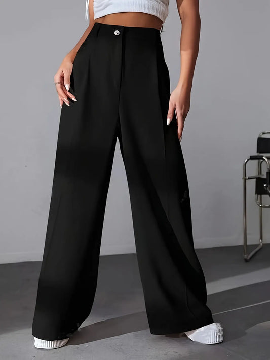 Pantalon droit taille haute blanc femme SecretBombe à coupe élégante et structurée