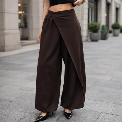 pantalon fluide élégant chocolat femme SecretBombe