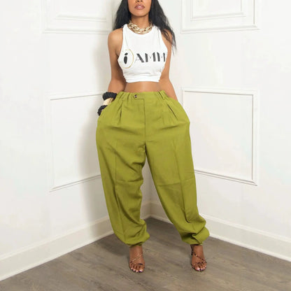 SecretBombe – Pantalon femme disponible en plusieurs coloris : noir, vert, kaki, camouflage, beige, gris, bleu, taupe et marron.