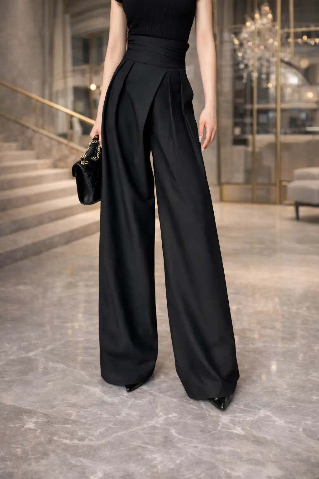 look chic femme pantalon noir SecretBombe