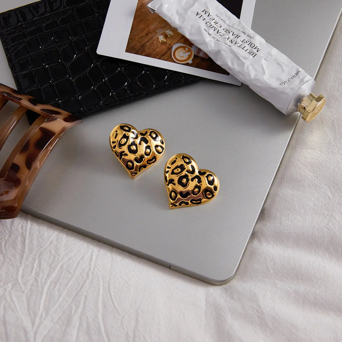 Parure femme design cœur tendance collier et boucles d’oreilles SecretBombe