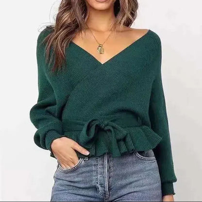 Pull cache-cœur femme tenue élégante quotidienne SecretBombe