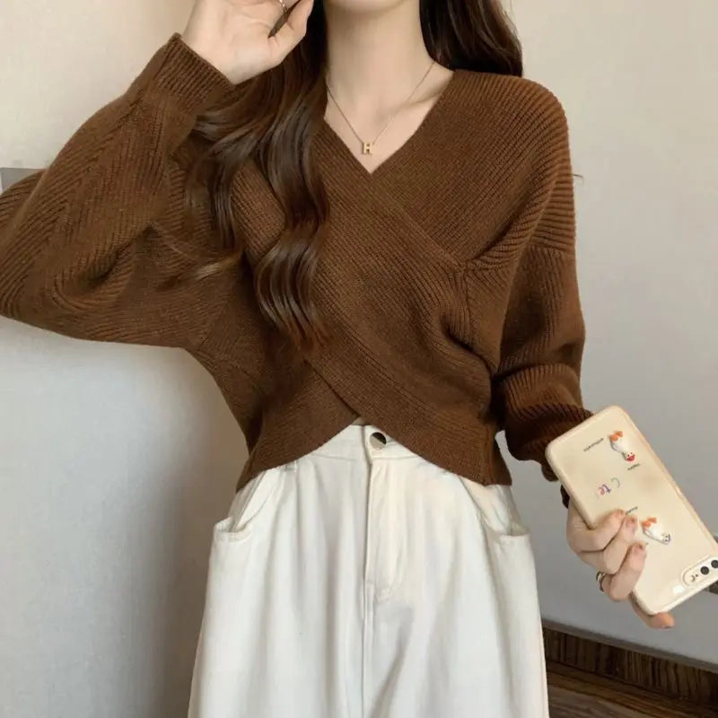 Pull cache-cœur femme street chic européen confortable et tendance SecretBombe