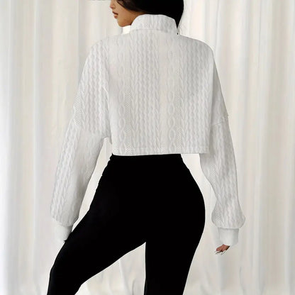 Pull col montant blanc femme élégant collection SecretBombe