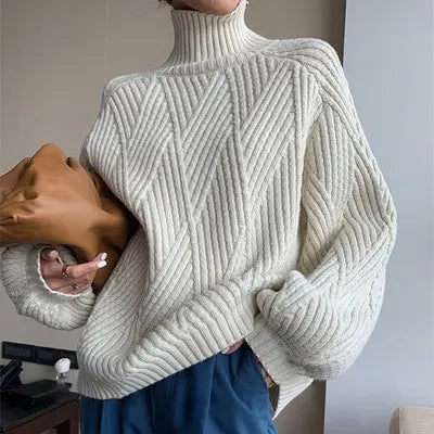 Pull femme maille épaisse coupe loose élégante SecretBombe