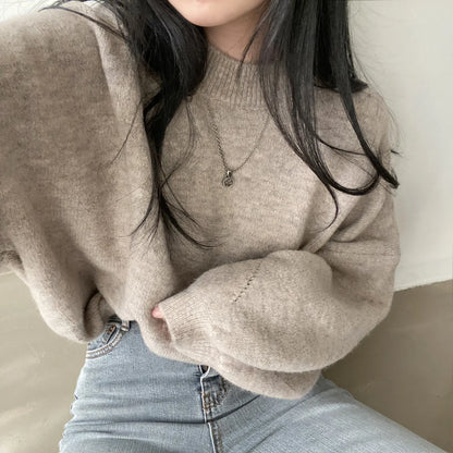 Le Pull Femme Oversize en Maille – Manches Amples Casual Chic