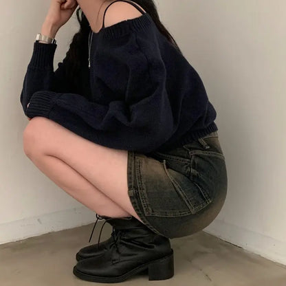 Pull femme look casual chic épaule dénudée SecretBombe