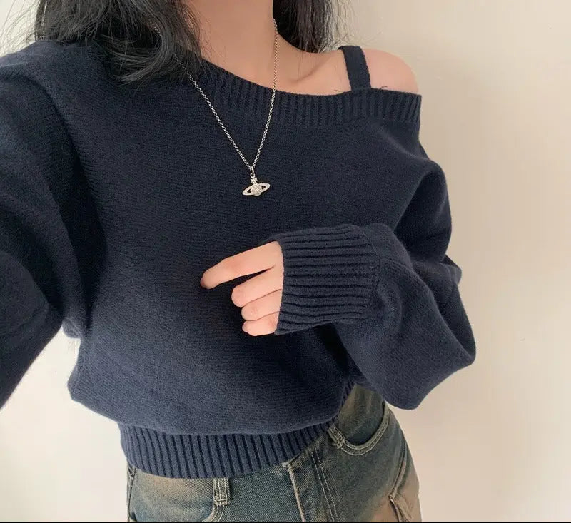 Pull femme en maille loose confortable style européen SecretBombe