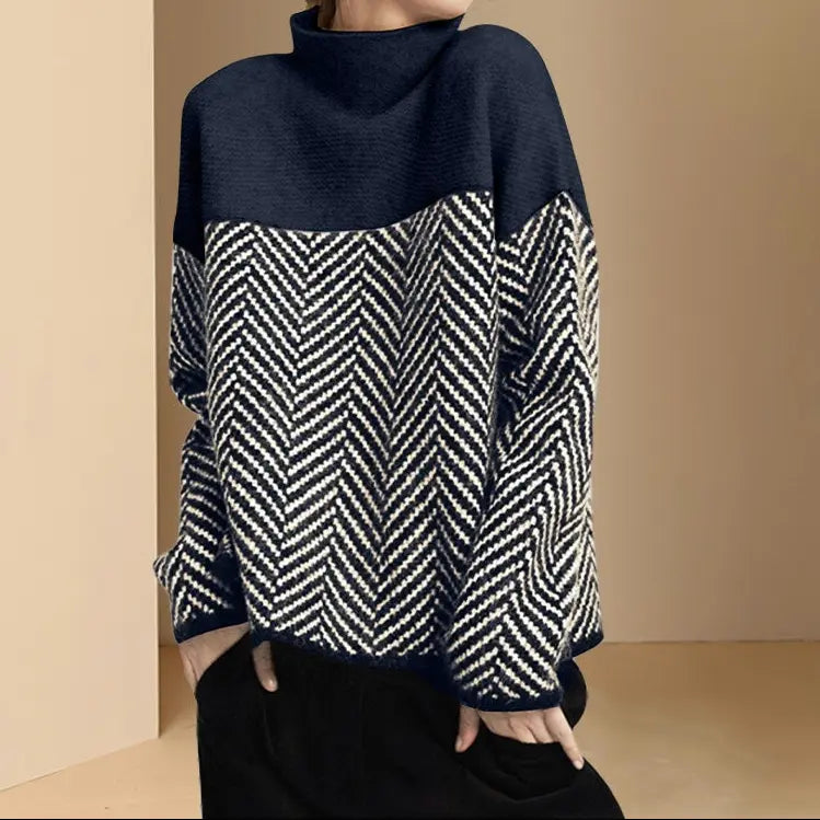 Pull femme en maille motif chevron élégant SecretBombe