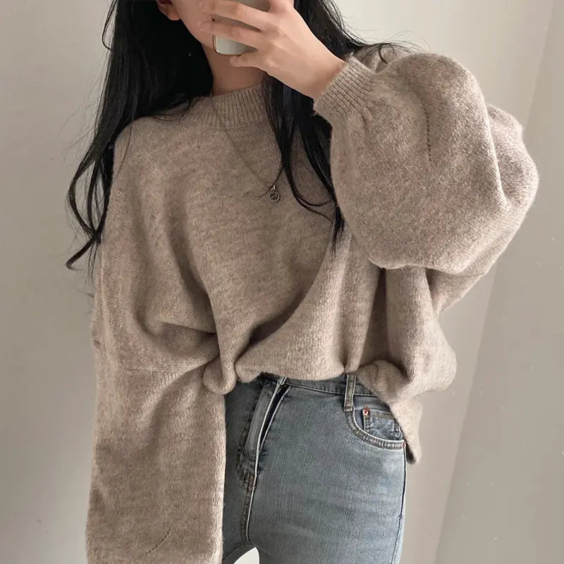 Le Pull Femme Oversize en Maille – Manches Amples Casual Chic