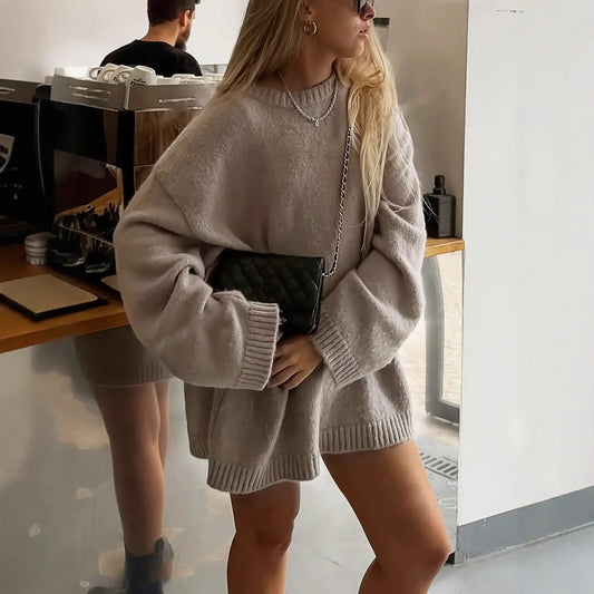 Pull oversize femme maille douce style européen chic et confortable SecretBombe