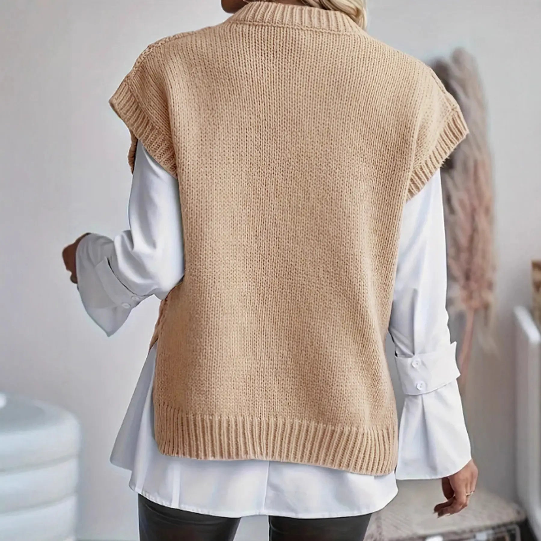 Pull sans manches femme style casual chic européen SecretBombe