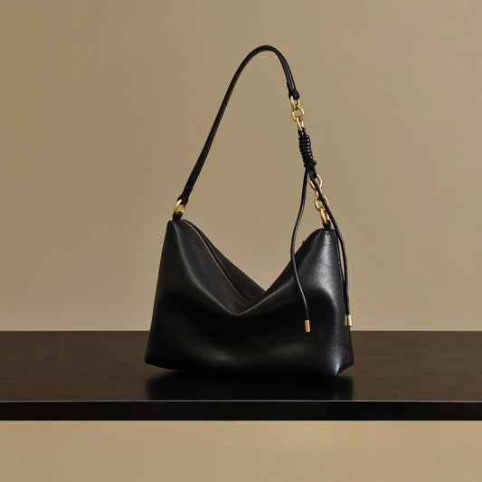 SecretBombe sac à main femme effet cuir noir élégant et minimaliste