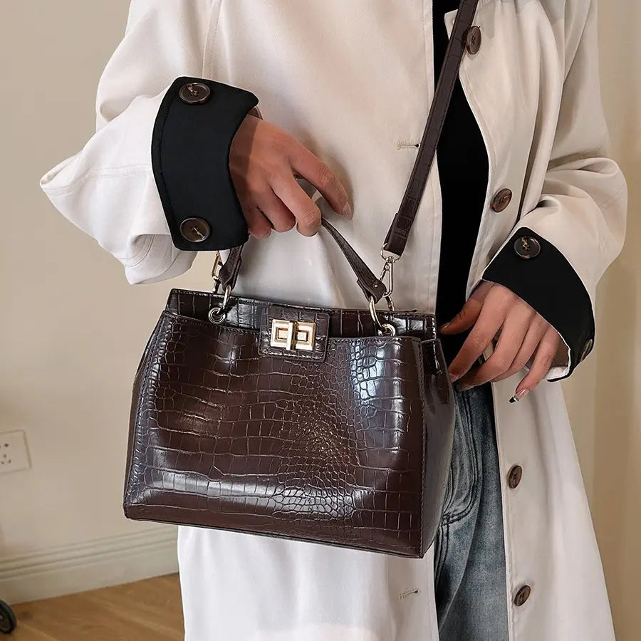 SecretBombe sac à main marron élégant et tendance