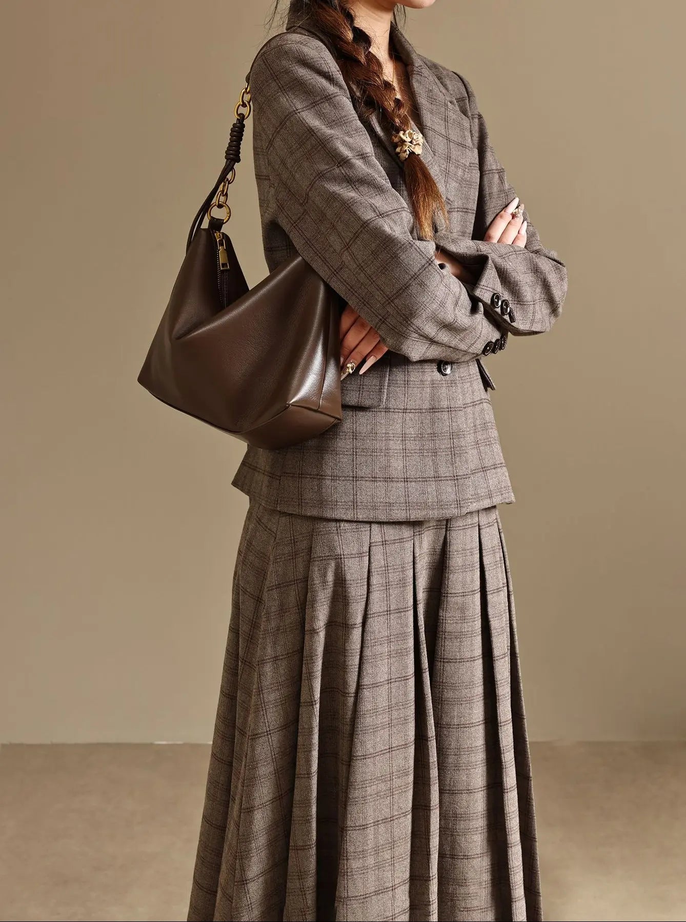 SecretBombe sac bandoulière femme marron chocolat effet cuir chic