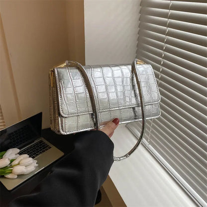 Sac femme rigide structuré effet croco SecretBombe