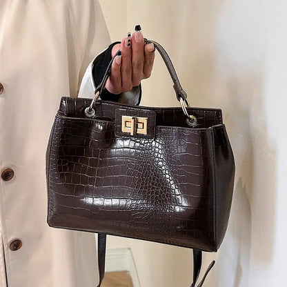 SecretBombe sac femme chic effet cuir marron moderne