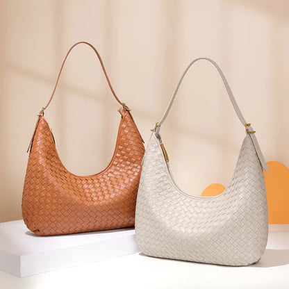 Sac à main marron femme style urbain chic tressé SecretBombe