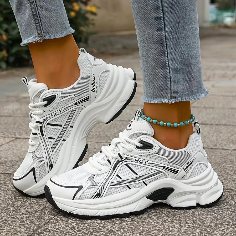 SecretBombe sneakers femme compensées confortables respirantes style casual chic
