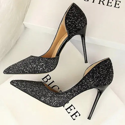 Talons hauts pailletés SecretBombe élégants pour soirée
