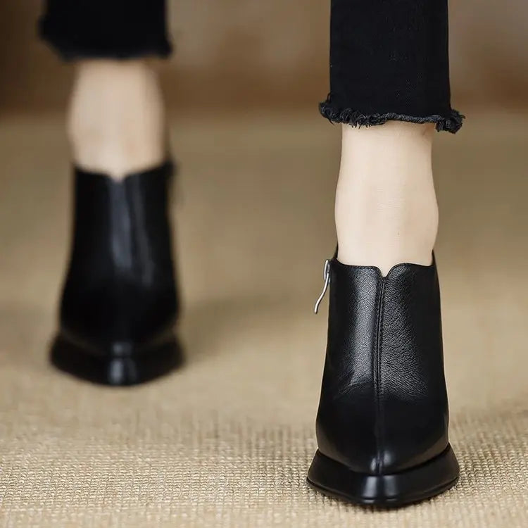 Chaussures femme rétro à talon haut marron SecretBombe