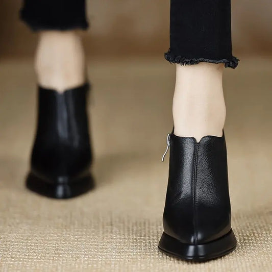 Chaussures femme rétro à talon haut marron SecretBombe