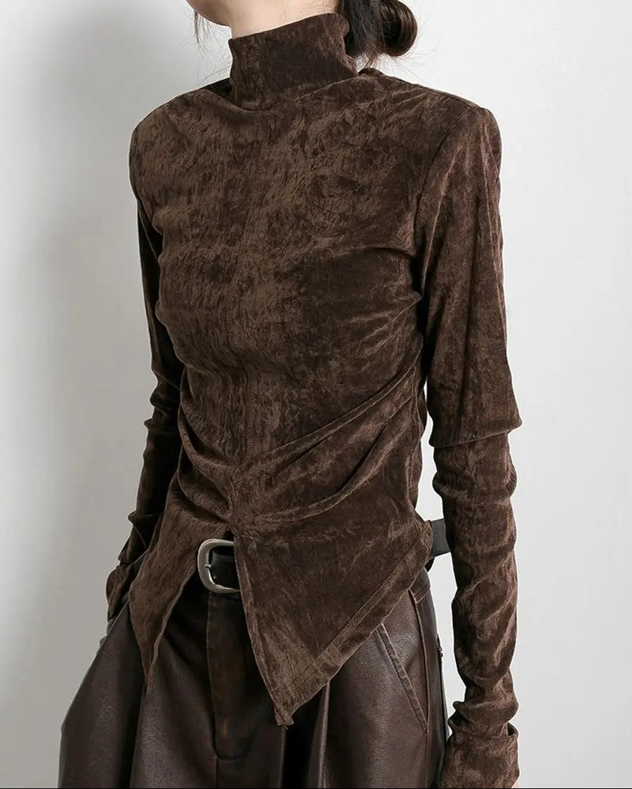 Top col montant velours automne hiver secretbombe