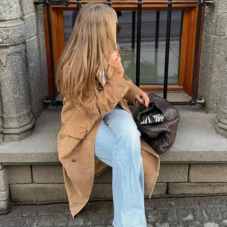 Veste camel look raffiné et décontracté SecretBombe