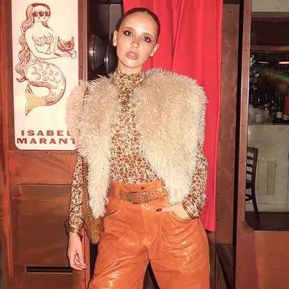 Veste loose effet laine bouclée douce SecretBombe