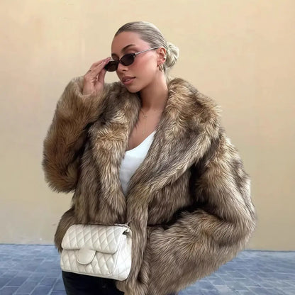 Veste effet fourrure douce femme look élégant – SecretBombe