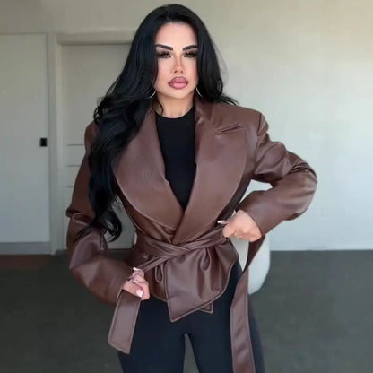 SecretBombe veste femme cuir végan style parisien