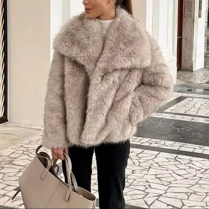 Veste fausse fourrure femme style urbain élégant – SecretBombe